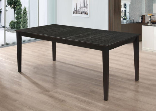 Louise Rectangular 78-inch Extension Leaf Dining Table Black Default Title