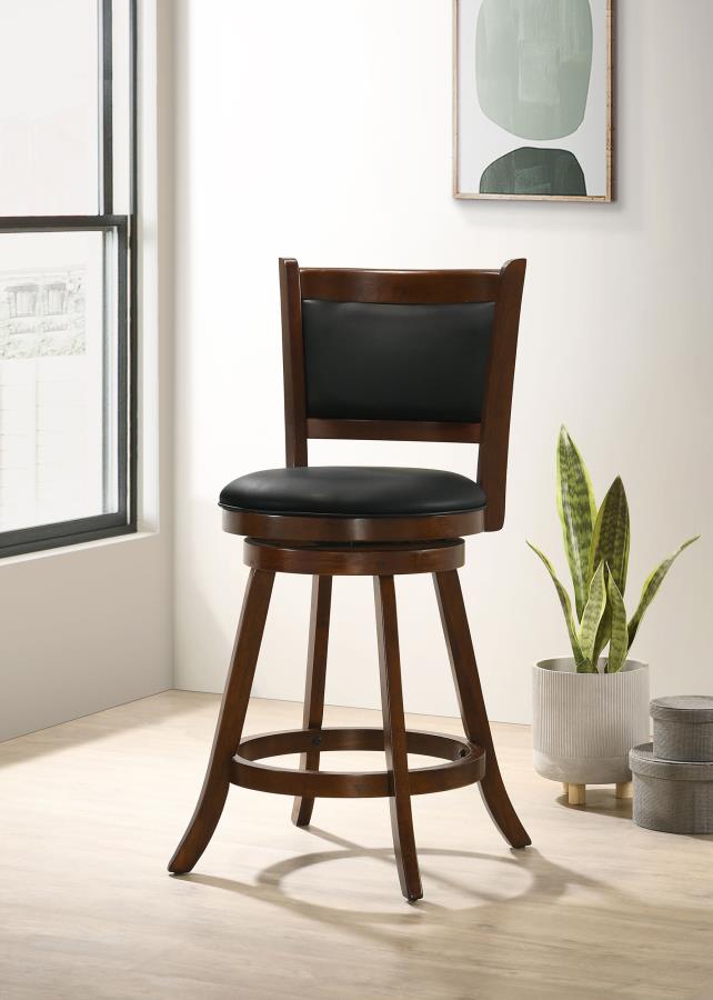 Broxton Upholstered Swivel Counter Chair Chestnut (Set of 2) Default Title