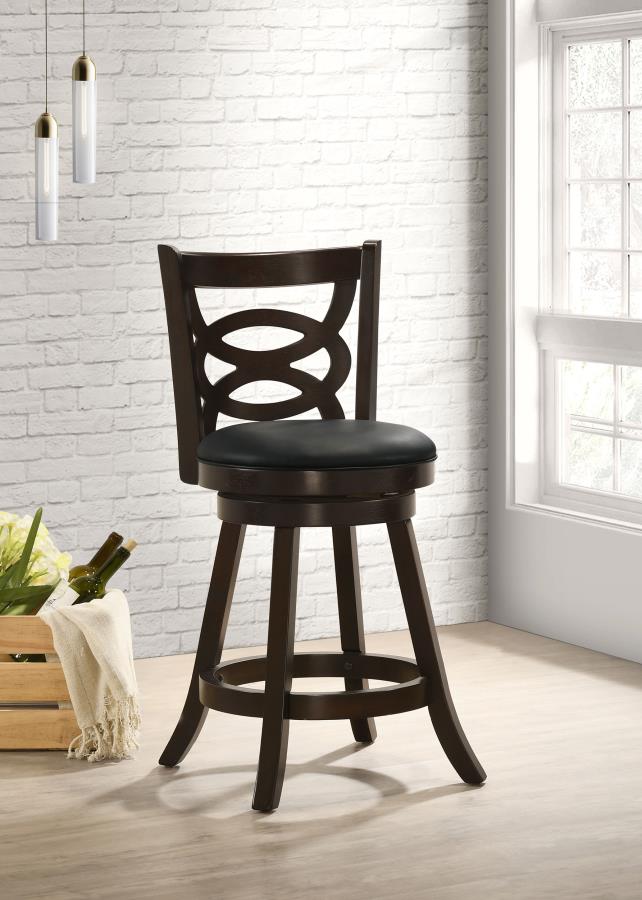 Calecita Wood Swivel Counter Stool Cappuccino (Set of 2) Default Title