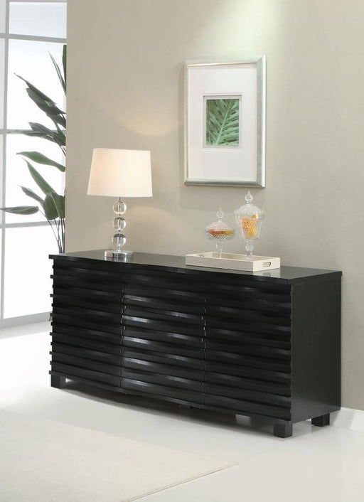 Stanton 3-drawer Sideboard Buffet Storage Cabinet Black Default Title