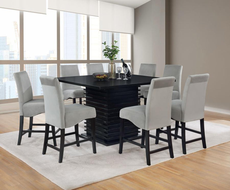Stanton Square Counter Height Dining Table Set Grey 9-piece