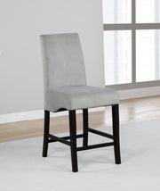 Stanton Velvet Upholstered Counter Chair Grey (Set of 2) Default Title