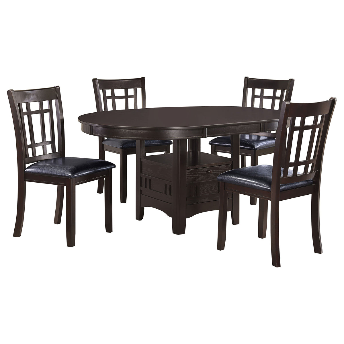Lavon Oval Extension Leaf Dining Set Medium