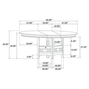 Lavon Oval 60-inch Extension Leaf Dining Table Medium