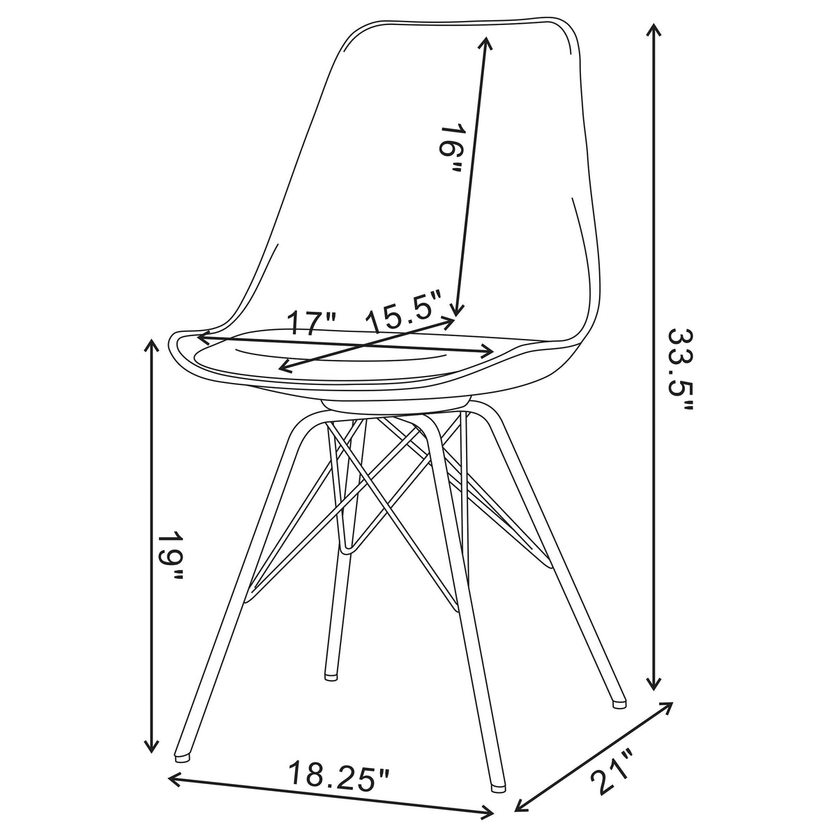 Juniper Polypropylene Dining Side Chair (Set of 2)