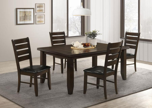 Dalila Rectangular Dining Table Set Cappuccino 5-piece