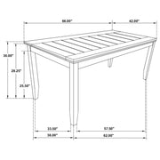 Dalila Rectangular 66-inch Wood Dining Table