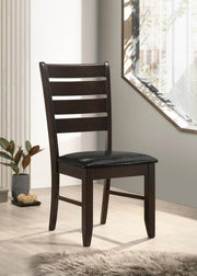 Dalila Wood Dining Side Chair (Set of 2) Cappuccino
