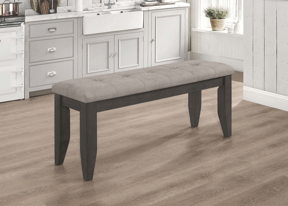 Dalila Leatherette Upholstered Wood Dining Bench