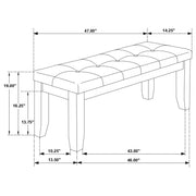 Dalila Leatherette Upholstered Wood Dining Bench
