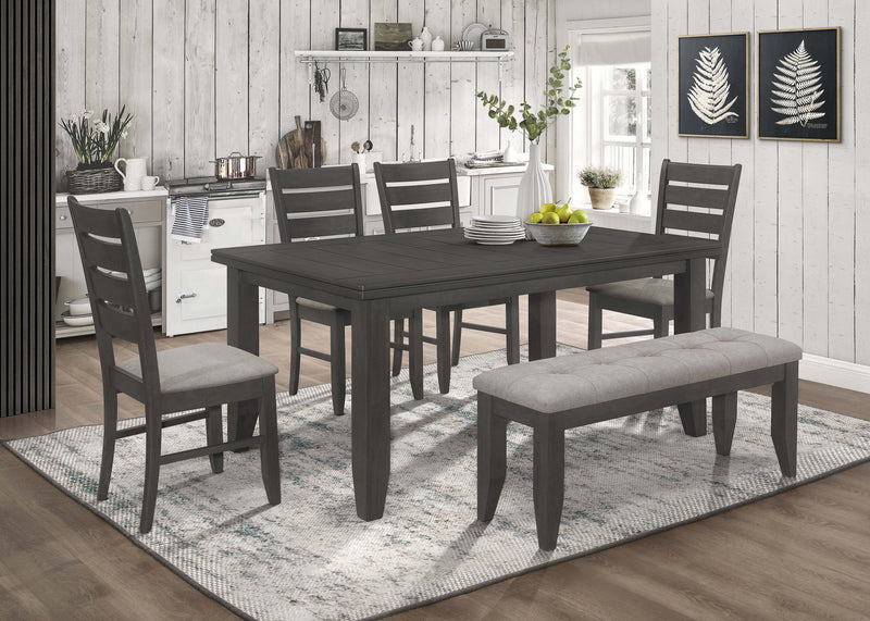 Dalila Leatherette Upholstered Wood Dining Bench