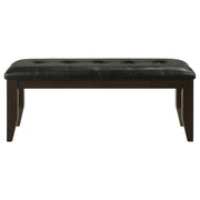 Dalila Leatherette Upholstered Wood Dining Bench
