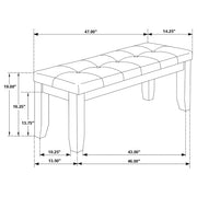 Dalila Leatherette Upholstered Wood Dining Bench