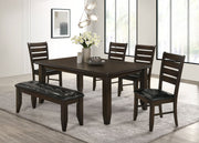 Dalila Leatherette Upholstered Wood Dining Bench