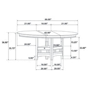 Lavon Oval 60-inch Extension Counter Dining Table