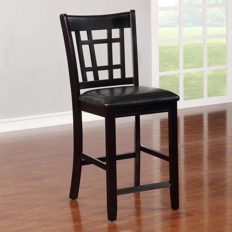 Lavon Wood Counter Chair Tan and (Set of 2) Black Espresso