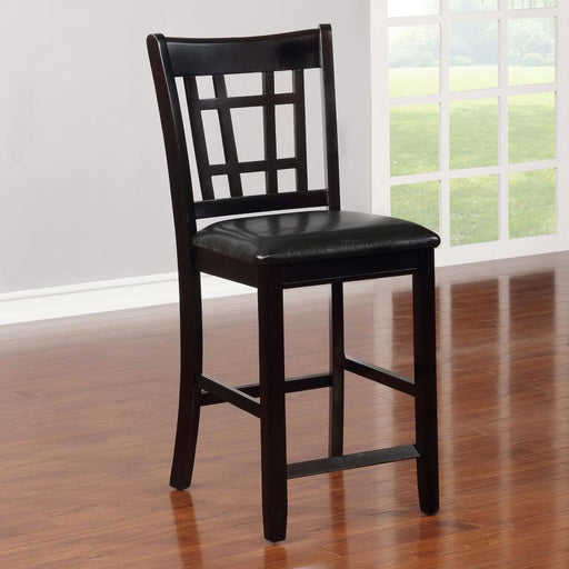 Lavon Wood Counter Chair Tan and (Set of 2) Black Espresso