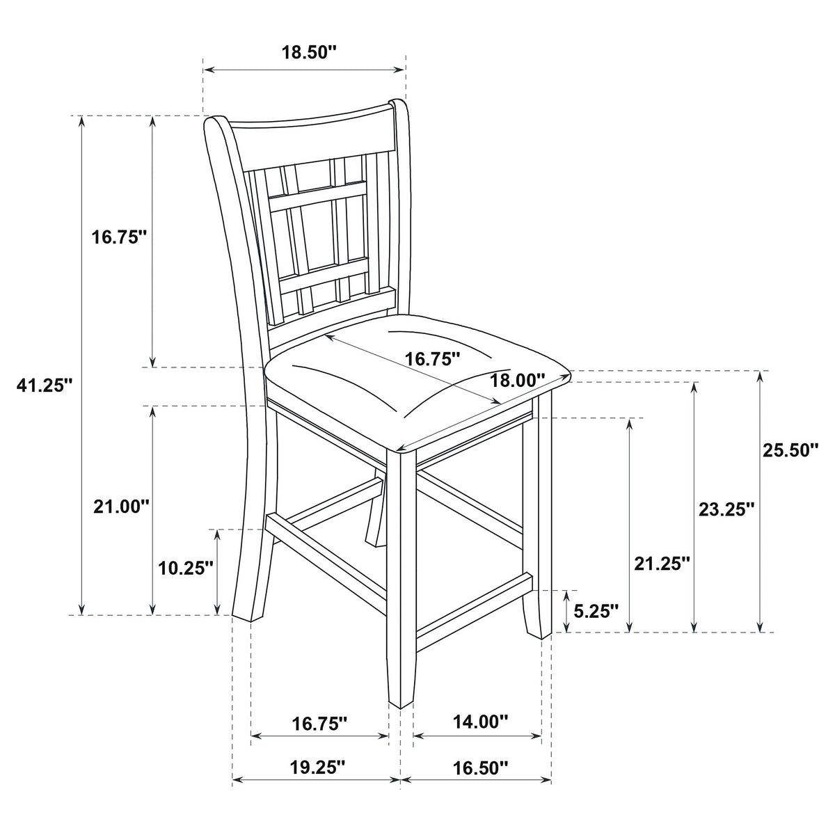 Lavon Wood Counter Chair Tan and (Set of 2)