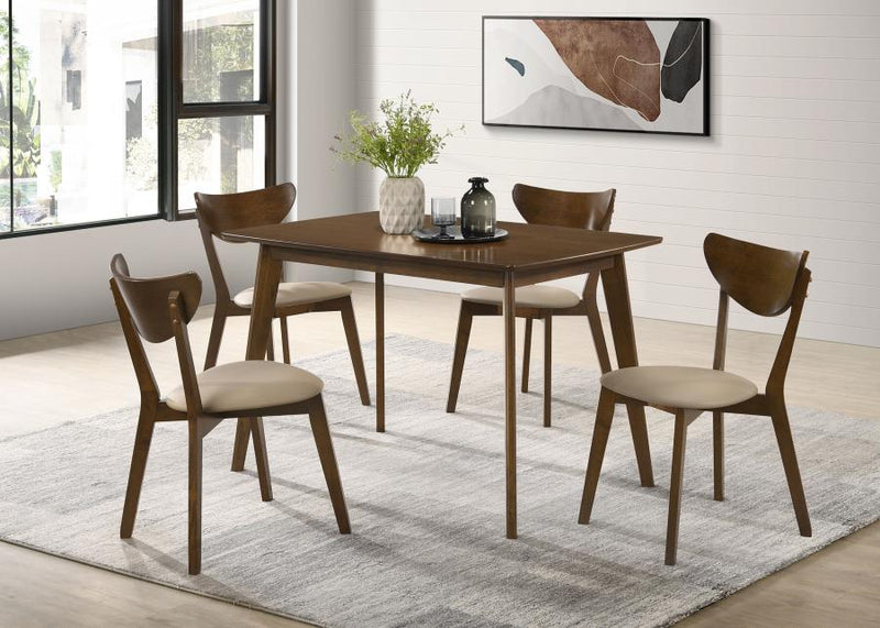 Kersey 5-piece Rectangular Dining Table Set Chestnut Default Title