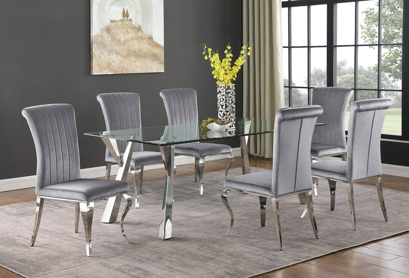 Betty Velvet Upholstered Dining Side Chair (Set of 4)