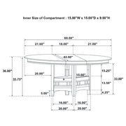 Lavon Oval 60-inch Extension Counter Dining Table