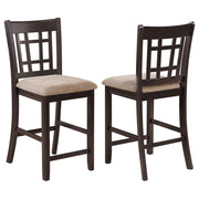 Lavon Wood Counter Chair Tan and (Set of 2)