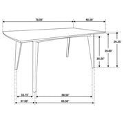 Malone Rectangular Dining Table Set Dark Walnut