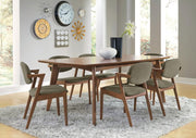 Malone Rectangular Dining Table Set Dark Walnut 7-piece