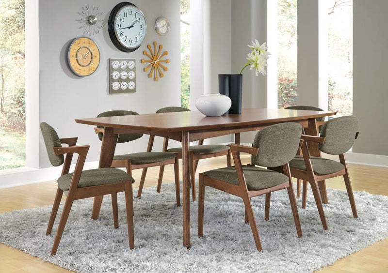 Malone Rectangular Dining Table Set Dark Walnut 7-piece