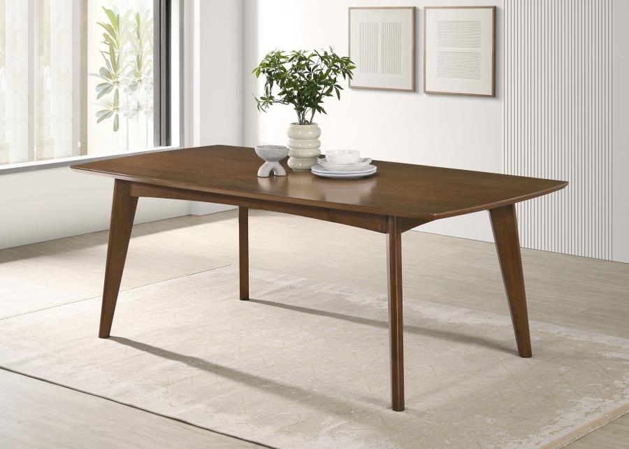 Malone Rectangular 78-inch Wood Dining Table Dark Walnut Default Title