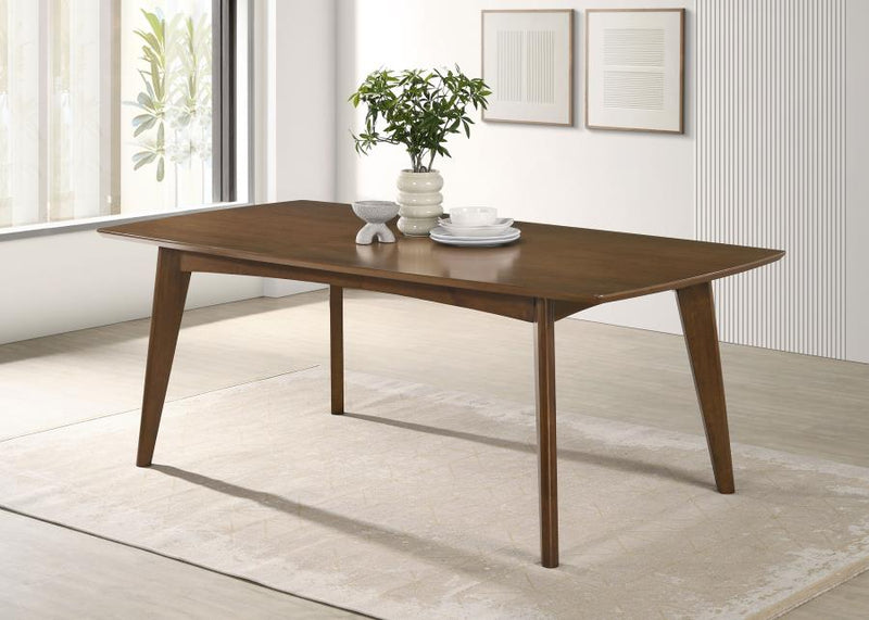 Malone Rectangular 78-inch Wood Dining Table Dark Walnut Default Title