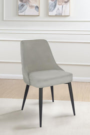 Cosmo Upholstered Dining Side Chair (Set of 2) Light Grey