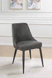 Cosmo Upholstered Dining Side Chair (Set of 2) Grey