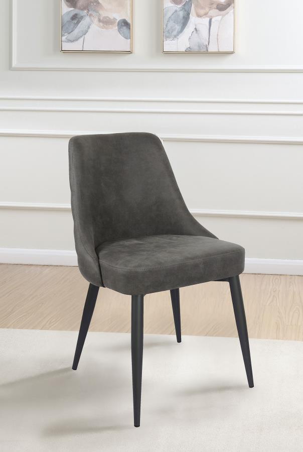 Cosmo Upholstered Dining Side Chair (Set of 2) Grey