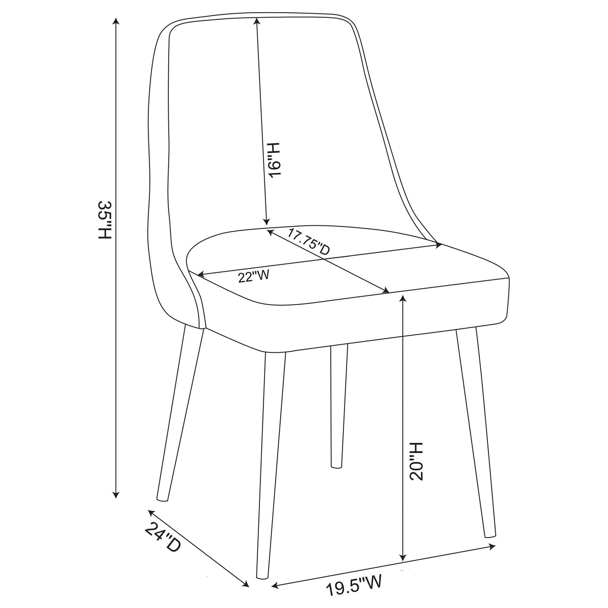 Cosmo Upholstered Dining Side Chair (Set of 2)