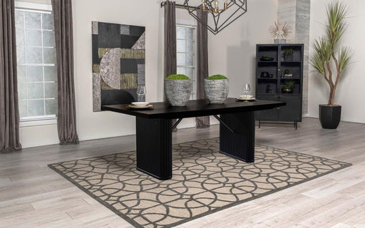 Catherine Rectangular 84-inch Wood Dining Table Black Default Title