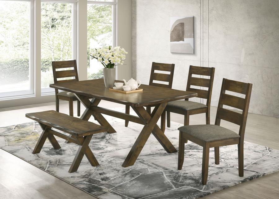 Alston Rectangular Dining Table Set Knotty Nutmeg 6-piece