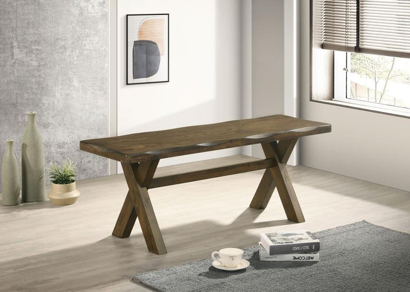 Alston 47-inch Solid Wood Dining Bench Knotty Nutmeg Default Title