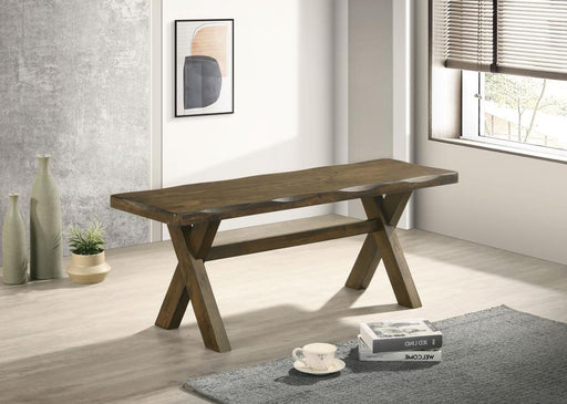 Alston 47-inch Solid Wood Dining Bench Knotty Nutmeg Default Title