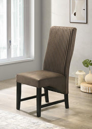 Barrand Upholstered Dining Side Chair (Set of 2) Chocolate