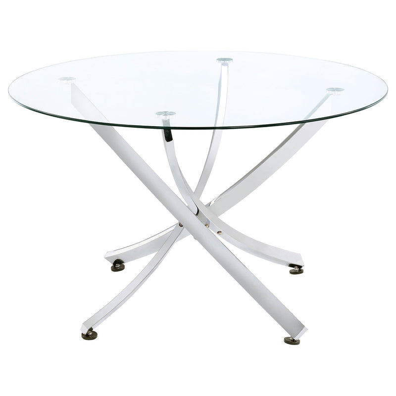 Beckham Round 46-inch Glass Top Dining Table