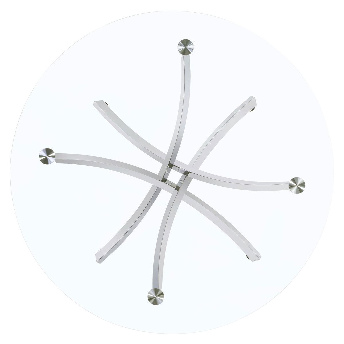Beckham Round 46-inch Glass Top Dining Table