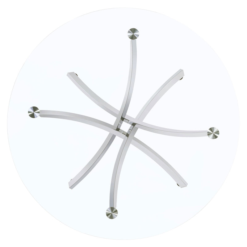 Beckham Round 46-inch Glass Top Dining Table