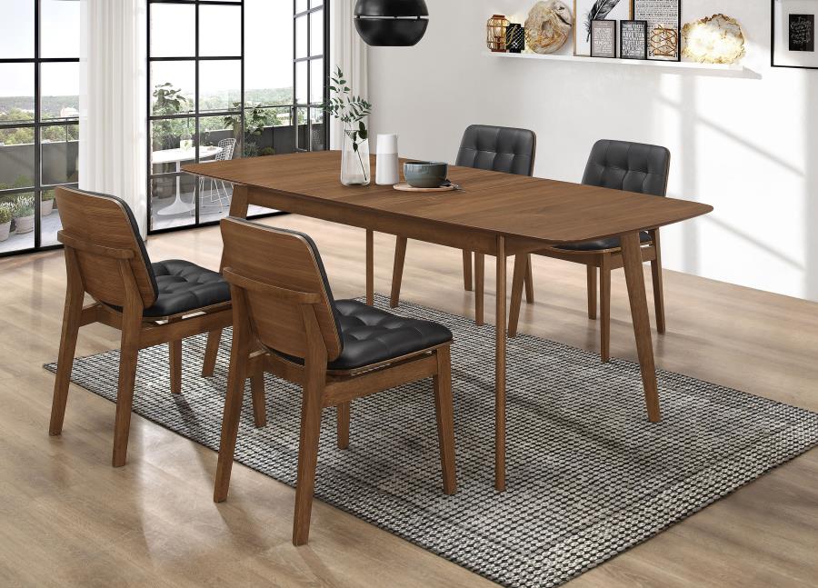 Redbridge Rectangular Dining Set Natural Walnut 5-piece
