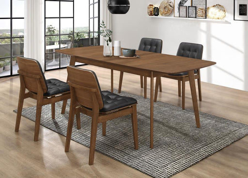 Redbridge Rectangular Dining Set Natural Walnut 5-piece