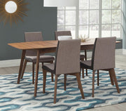 Redbridge Rectangular Dining Set Natural Walnut 5-piece
