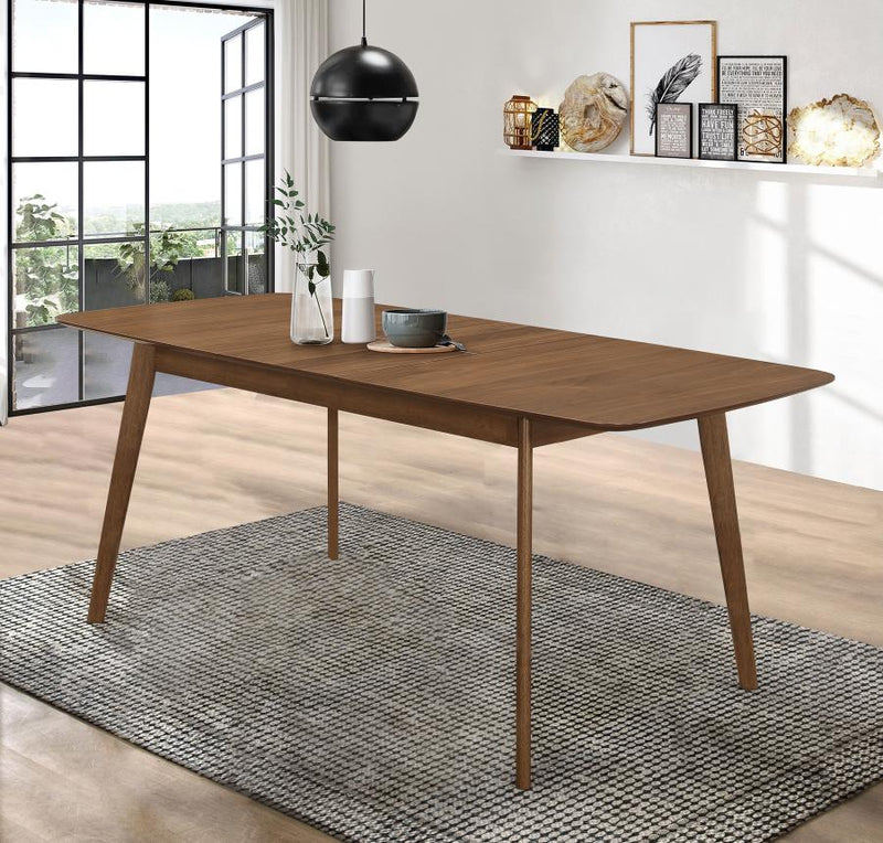 Redbridge 75-inch Extension Leaf Dining Table Natural Walnut Default Title