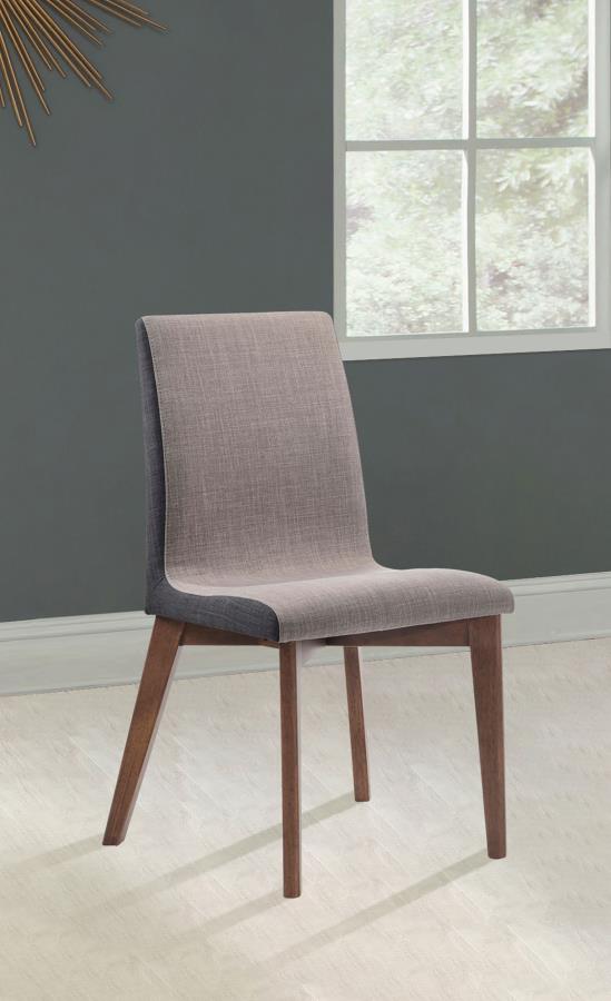 Redbridge Upholstered Dining Side Chair Walnut (Set of 2) Default Title