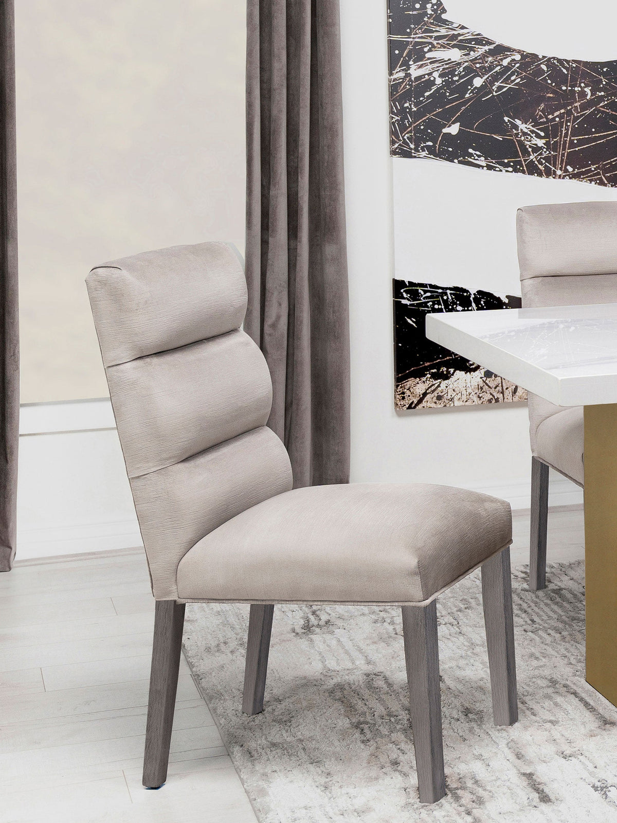Carla Velvet Upholstered Dining Side Chair (Set of 2)