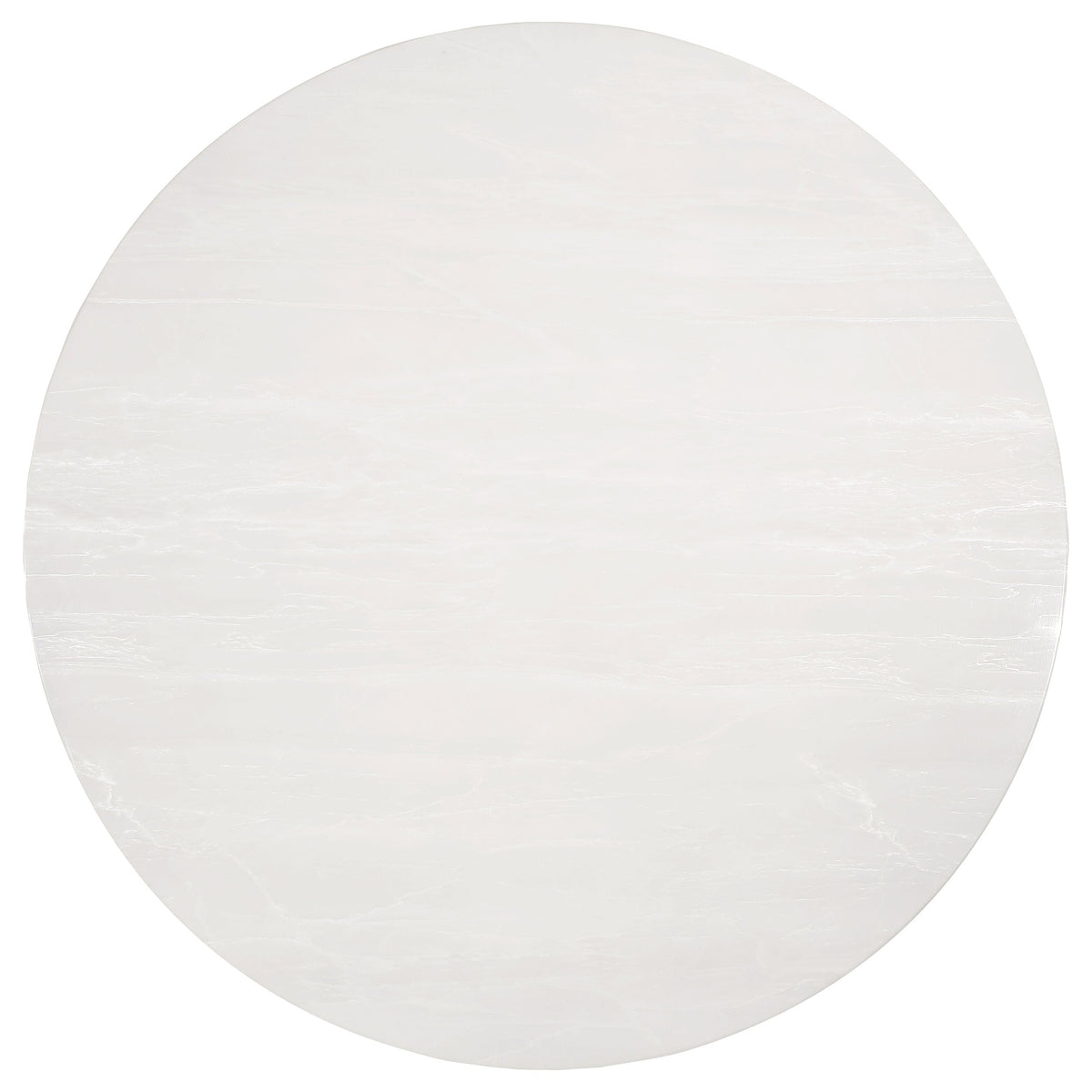 Gwynn Round 51-inch Marble Stainless Steel Dining Table Gold